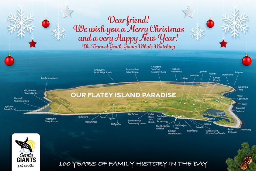 Christmas greeting Gentle Giants Husavik Whale Watching