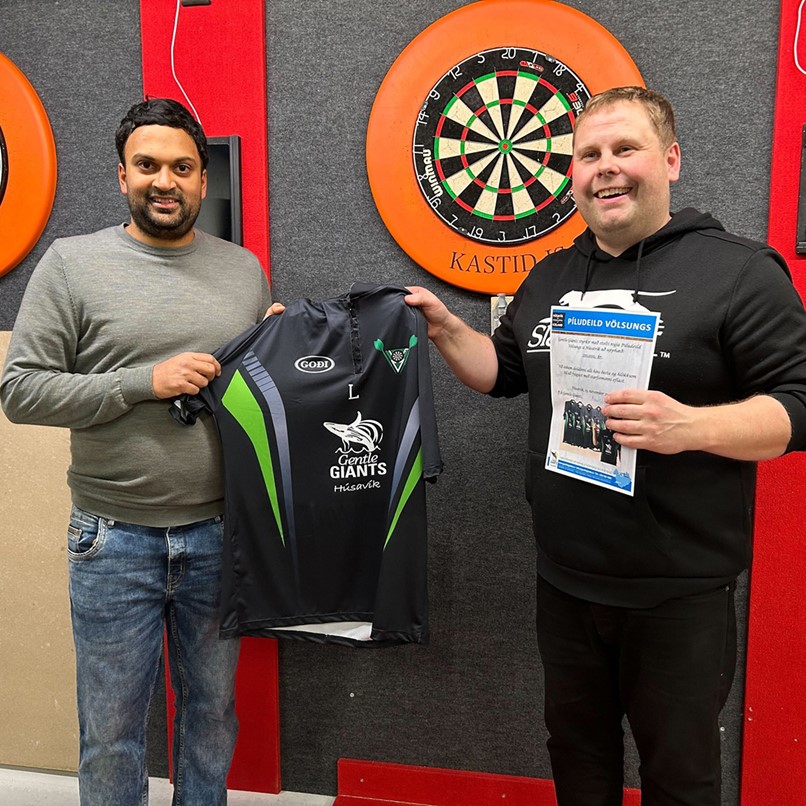 Gentle Giants sponsor dart club social responsibility Iceland
