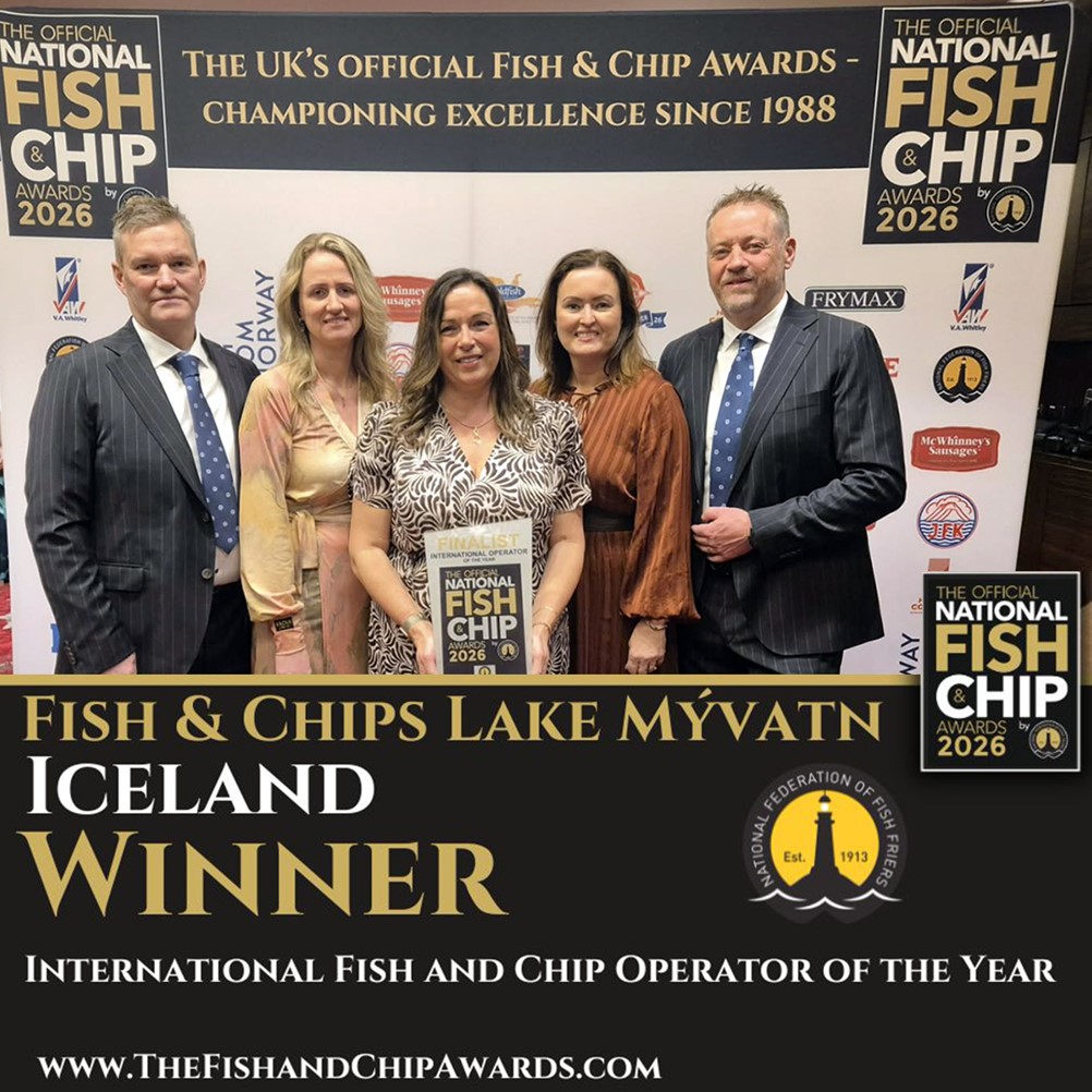 Fish & Chips Lake Mývatn Crowned International Fish and Chip Operator of the Year, North Iceland, Owners of Gentle Giants