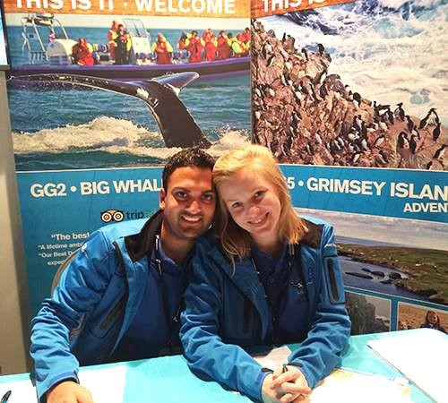 "The King and Queen" Daniel and Alexia at our booth.