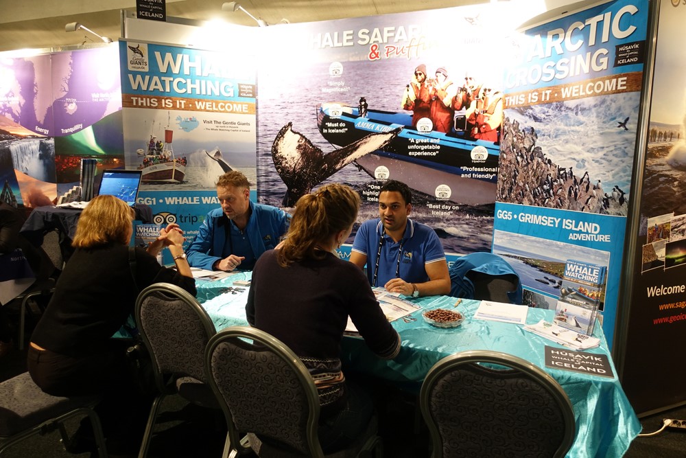 Gentle Giants Whale Watching from Húsavík, Iceland, at Mid-Atlantic Tradeshow in Reykjavík 2018.