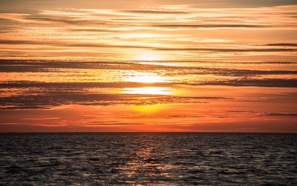 Sunset in Skjálfandi Bay Húsavík Iceland Gentle Giants Whale Watching